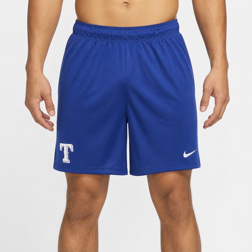Nike Texas Rangers Shorts Mens XL Blue MLB Baseball Dri Fit Authentic Collection